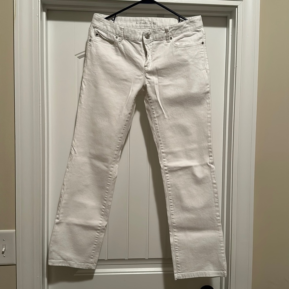 Micheal Kors size 8 petit jeans white